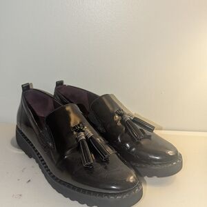 Franco Sarto Black Tassel Loafers